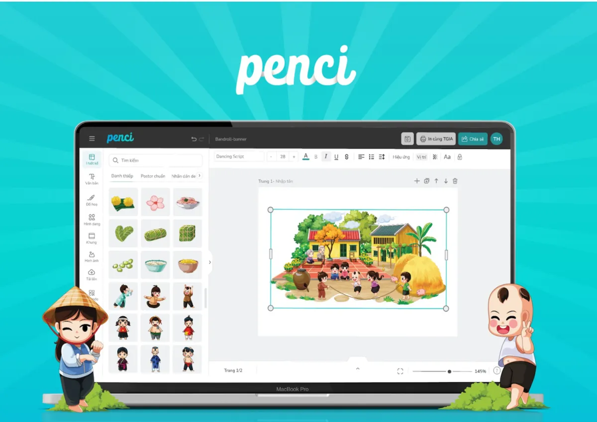 Cách tạo mẫu Danh thiếp đẹp, độc đáo, sáng tạo với công cụ thiết kế miễn phí Penci